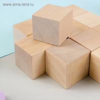 Кубики «Неокрашенные», 12 шт., размер кубика: 3,8х3,8 см