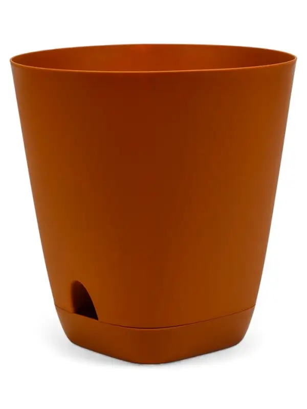 Кашпо с прикорневым поливом 8 л D-24см, H-25см карамель  Кашпо с прикорневым поливом 8 л D-24см, H-25см карамель "Гранд"