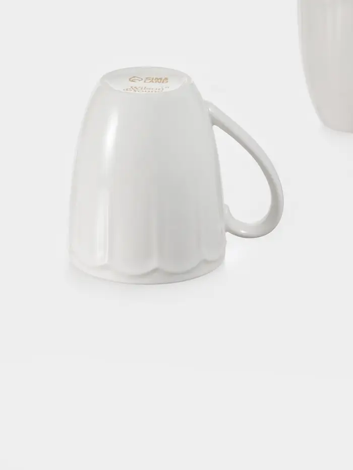 Кружки WY Renessans, 400 мл, набор 2 шт., фарфор, белые