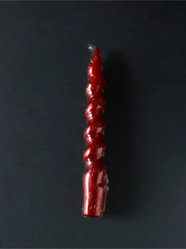 Свеча витая Luxury, 25&times;170 мм, лакированная, красная