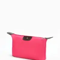 Косметичка простая на молнии, маленькая, розовая