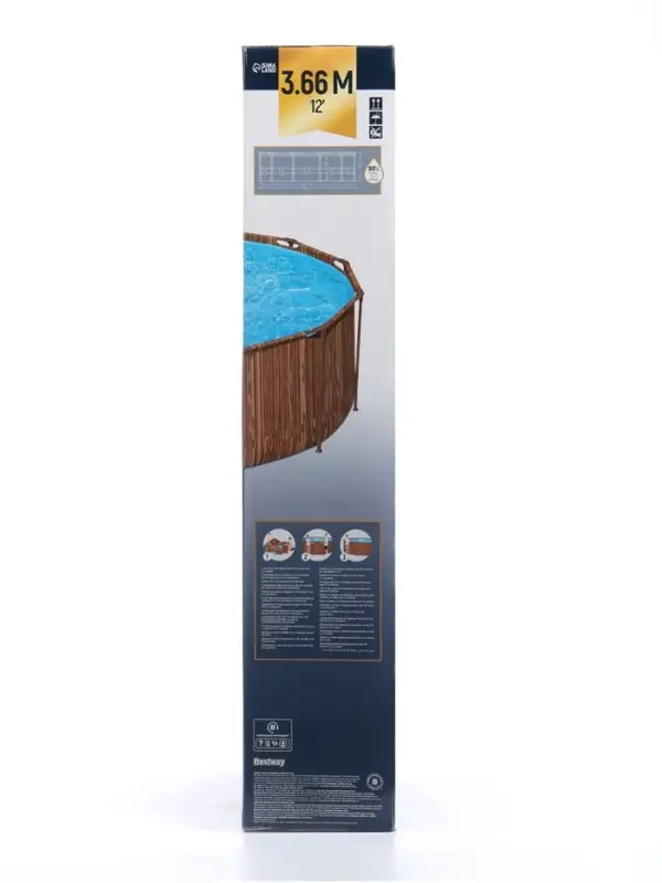 Бассейн каркасный Steel Pro Max, 366&times;122 см, круглый, цвет рейка, 561VN Bestway