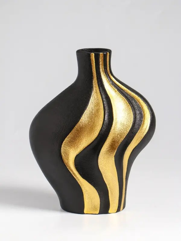Ваза &laquo;Оделис&raquo;, 19.5&times;15 см, керамика, чёрная