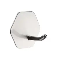 Крючки самоклеящиеся тм VETTA, 4,5x4,5см, нерж.сталь 201, 3 дизайна, 2шт