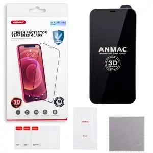 Защитное стекло для iPhone 12 Pro Max 3D ANMAC черный усиленное Арт. 1137320