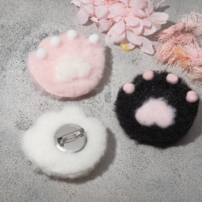 Брошь «Кошачья лапка», цвет МИКС Брошь «Кошачья лапка», цвет МИКС