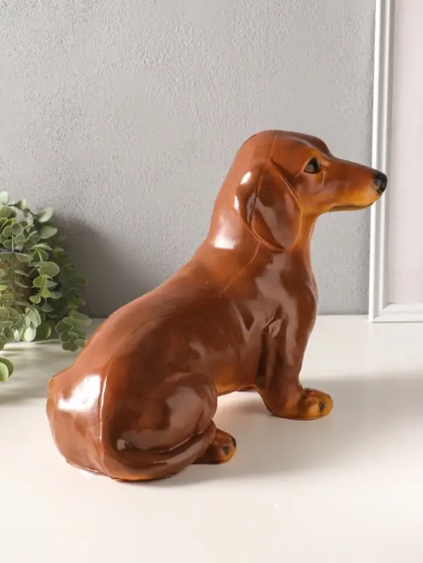 Копилка полистоун "Собака Такса" 25х43 см