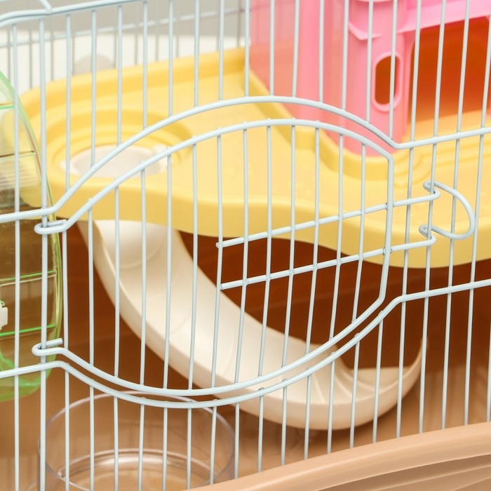 Клетка для грызунов Клетка для грызунов "Пижон", укомплектованная с замком, 37 х 27 х 30 см, коричневая