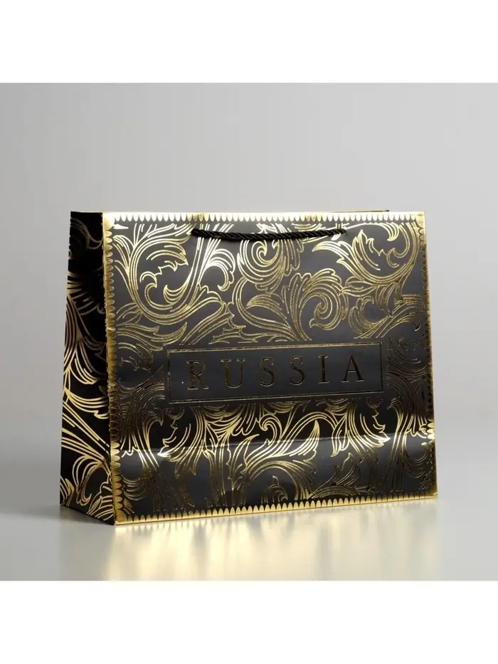 Пакет подарочный, упаковка, &laquo;Gold Russia&raquo;, 32&times;26&times;12 см