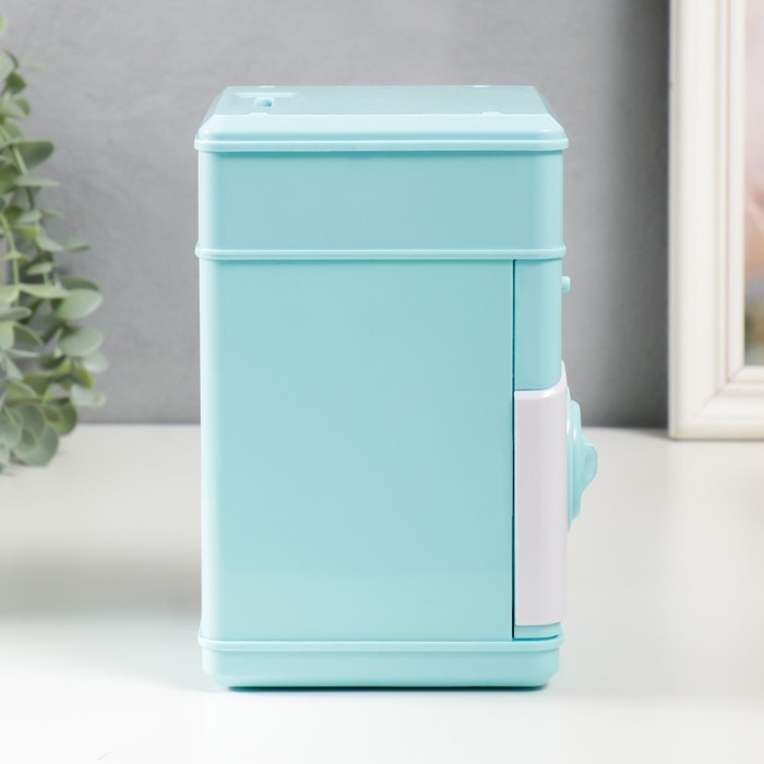 Копилка пластик Копилка пластик "Сейф. Щенок" кодовый замок, звук АА голубой 13х12х19 см