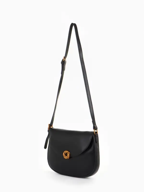 Сумка женская мессенджер TEXTURA на магните, с косметичкой, 28&times;4&times;20 см, чёрная