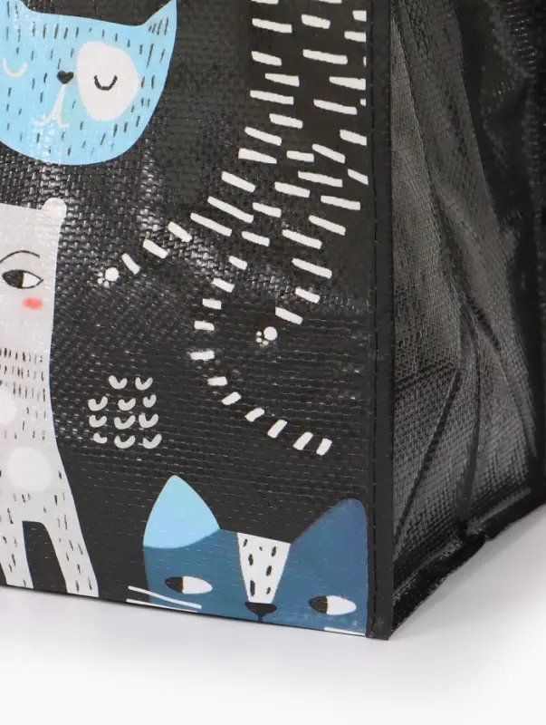 Сумка хоз Котики, 45*20*37, отдел без молнии, черный Сумка хоз Котики, 45*20*37, отдел без молнии, черный