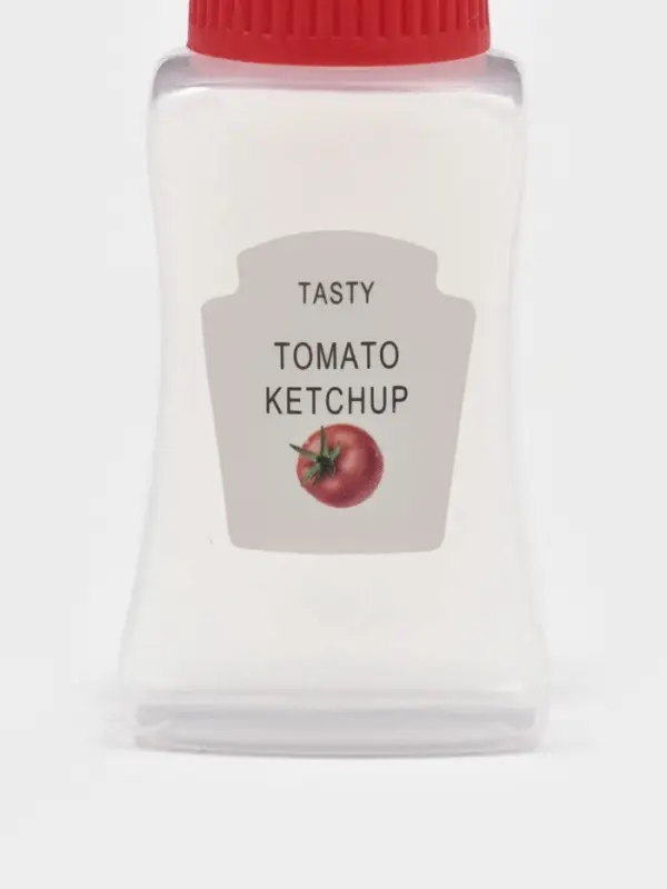 Бутылки для соуса &laquo;Мини&raquo;, набор 2 шт., 24 мл, 7.3&times;3&times;2.2 см, пластик, прозрачные, наклейка МИКС