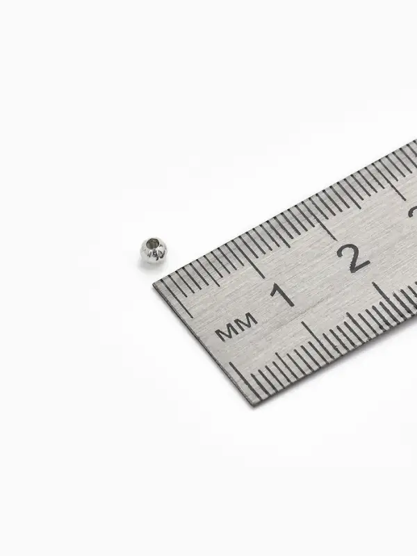 Кримп (зажимная бусина) СМ-379 (набор 30 шт.), 3.2 мм, цвет серебро