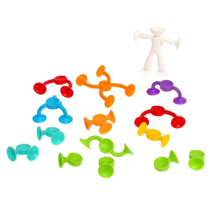 Мягкий конструктор детский &laquo;Забавные присоски&raquo;, 15 деталей