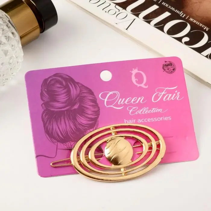 Зажим для волос &laquo;Либерти экстра&raquo;, млечный путь, 7 см, золото