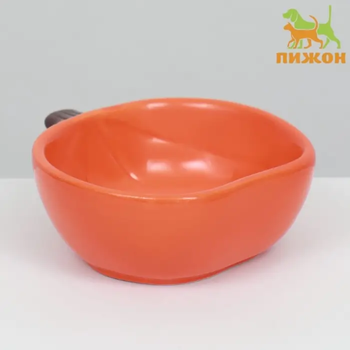 Миска для грызунов &laquo;Тыква&raquo;, 10&times;10&times;4 см, керамика