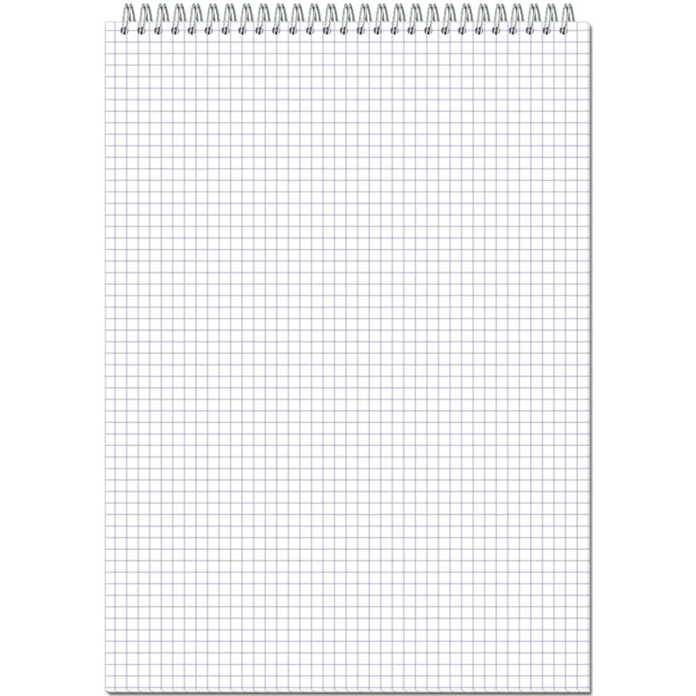 Блокнот А4,40л,клетка,метал.гребень,цв.обложка Стильный Офис 2931