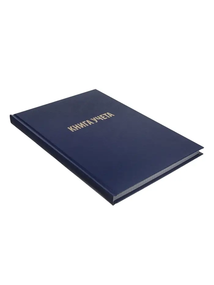 Книга учета А4 192л Бумвинил Офсет клетка, синий