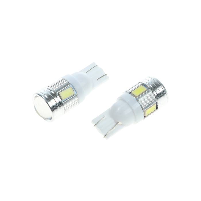 Лампа светодиодная Skyway T10 (W5W), 24 В, 6 SMD, без цоколя, 2 шт Лампа светодиодная Skyway T10 (W5W), 24 В, 6 SMD, без цоколя, 2 шт