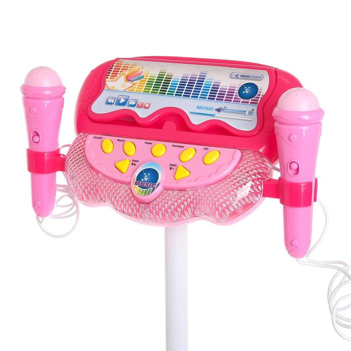 Микрофон на стойке «Дуэт» 2 микрофона, МИКС Микрофон на стойке «Дуэт» 2 микрофона, МИКС