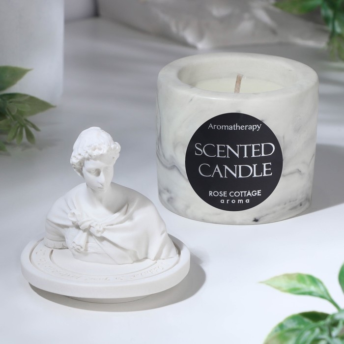 Свеча в бетоне ароматическая  Свеча в бетоне ароматическая "Лилия", соевый воск