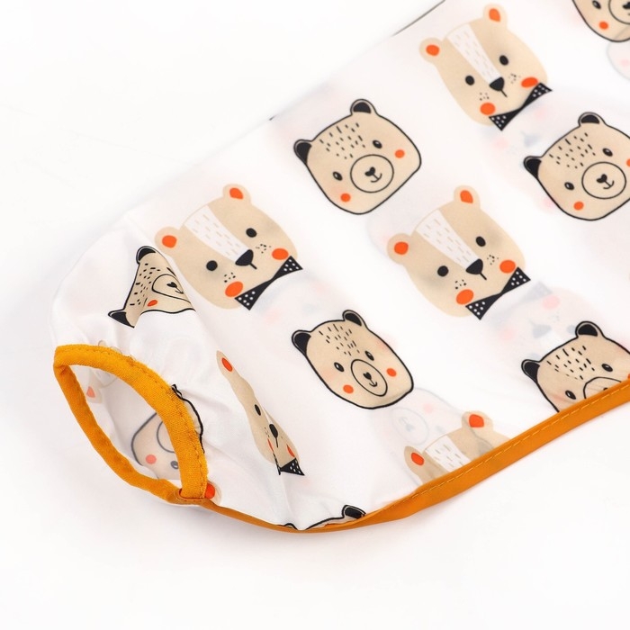 Нагрудник с рукавами и карманом «Мишка», рубашка, 0-2  года (рукав 34см, грудь 43*36см) Нагрудник с рукавами и карманом «Мишка», рубашка, 0-2  года (рукав 34см, грудь 43*36см)