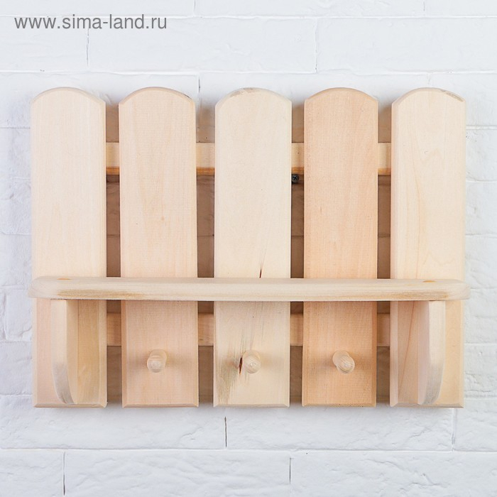 Полка – вешалка "Забор" 40х30х8 см