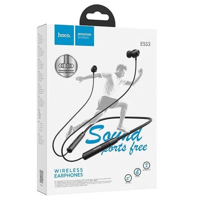 Наушники Hoco ES53, беспроводные, вакуумные, 5 Bт, 100 мАч, микрофон, черные Наушники Hoco ES53, беспроводные, вакуумные, 5 Bт, 100 мАч, микрофон, черные