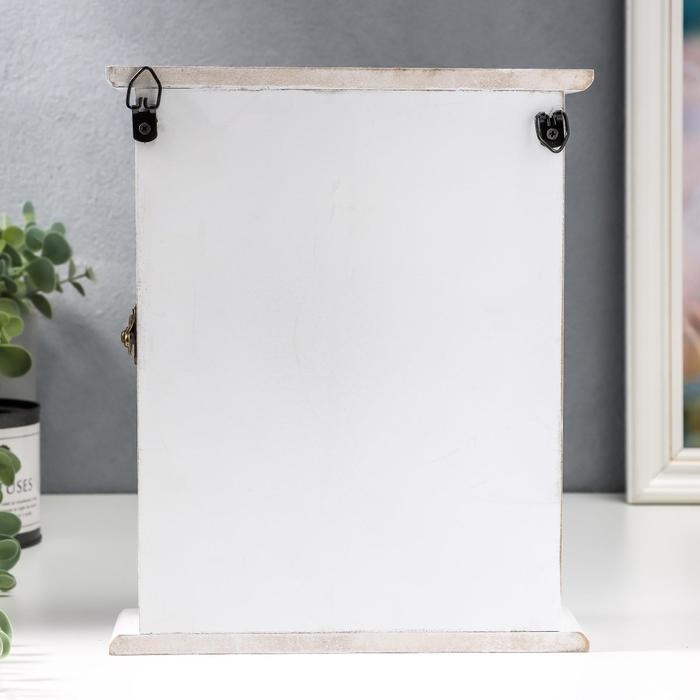 Ключница дерево 6 крючков Ключница дерево 6 крючков "Цветочное сердце" 26,3х21,8х8,3 см