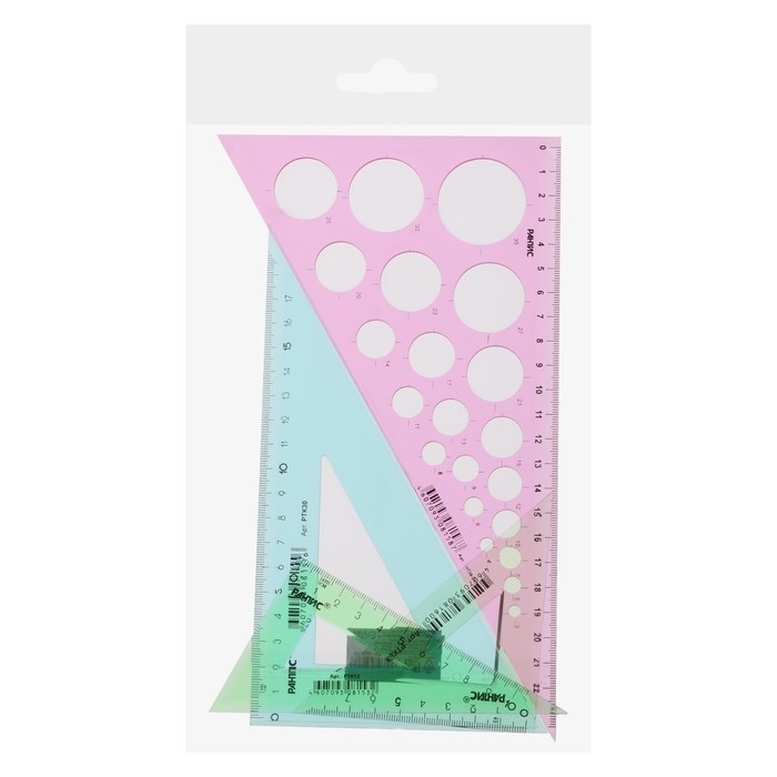 Набор треугольников 4 штуки, Calligrata катет 9/12/20/25 см, с окружностями, прозрачные, МИКС Набор треугольников 4 штуки, Calligrata катет 9/12/20/25 см, с окружностями, прозрачные, МИКС