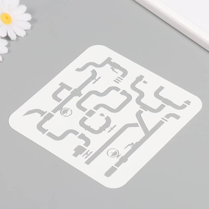 Трафарет пластиковый Трафарет пластиковый "Трубы", 15х15 см