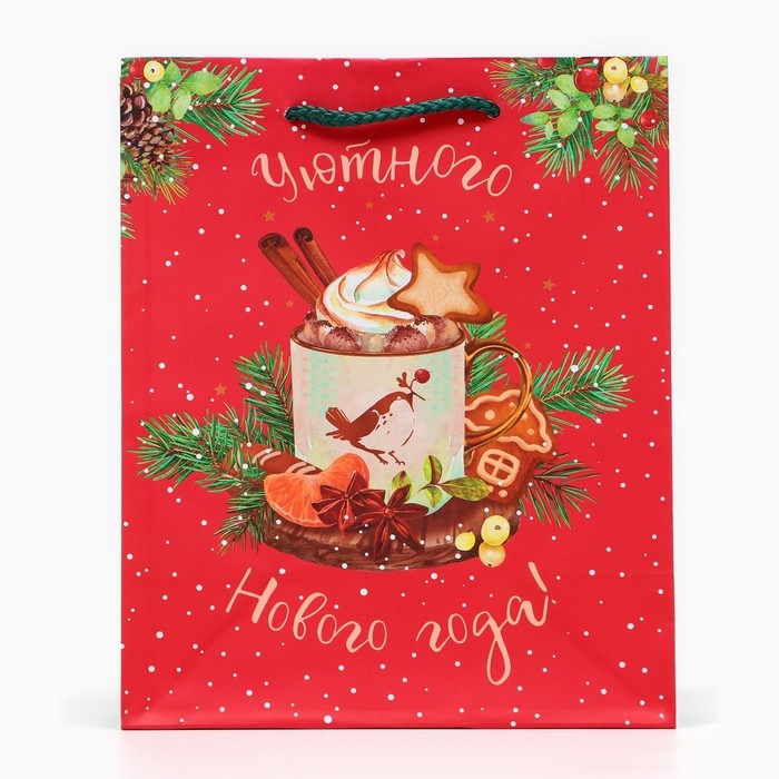 Новый год. Пакет подарочный Новый год. Пакет подарочный "Глинтвейн", 18 х 22,3 х 10 см.