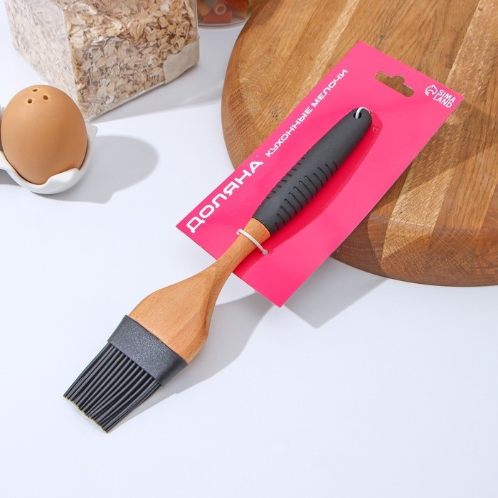 Кисть Доляна «Макота», силикон, 23,5 см, цвет чёрный Кисть Доляна «Макота», силикон, 23,5 см, цвет чёрный