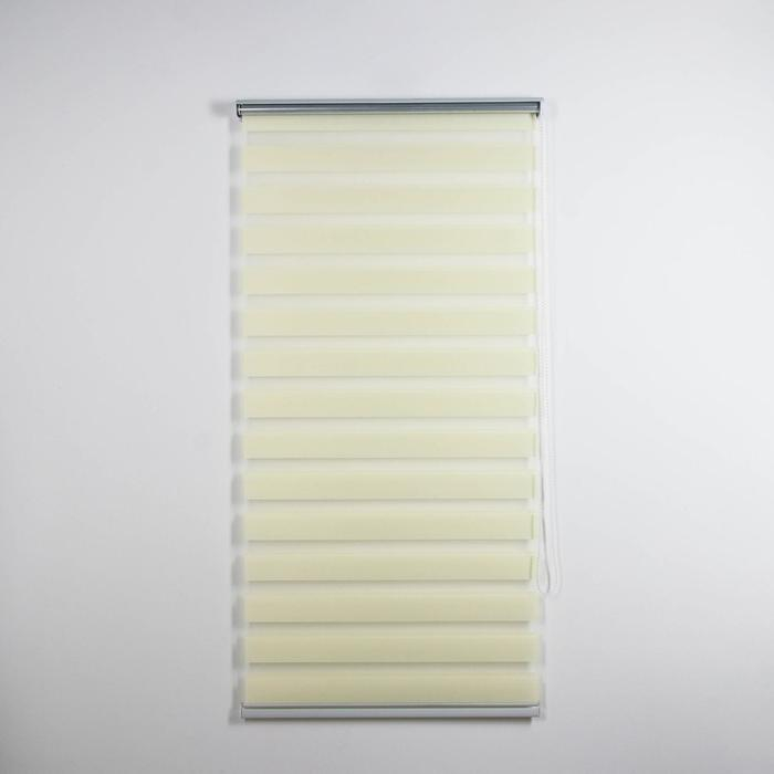 Штора рулонная &laquo;День-ночь&raquo;, 90&times;180 см (с учётом креплений 3,5 см), цвет бежевый