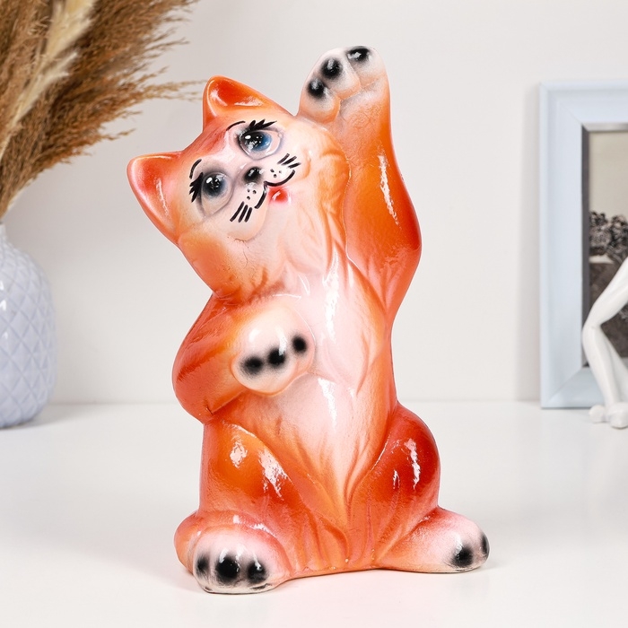 Копилка Копилка "Кот Привет" 25х14см, рыжий