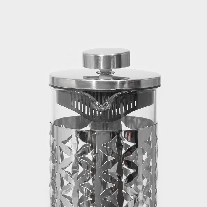 Чайник заварочный френч - пресс «Сейхо», 350 мл, стекло, нержавеющая сталь Чайник заварочный френч - пресс «Сейхо», 350 мл, стекло, нержавеющая сталь