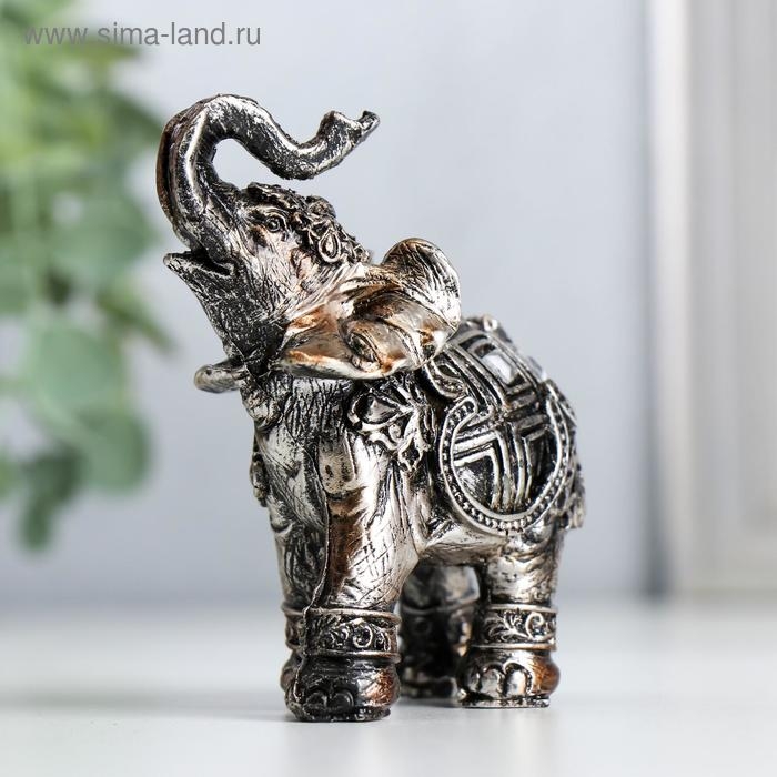 Сувенир полистоун Сувенир полистоун "Два индийских слона" набор 2 шт 8,3х7х3,5 см