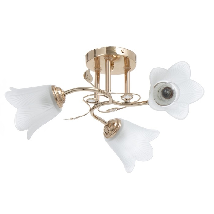 Люстра Люстра "Олана" 3хЕ27 40Вт золото 43х43х18 см BayerLux