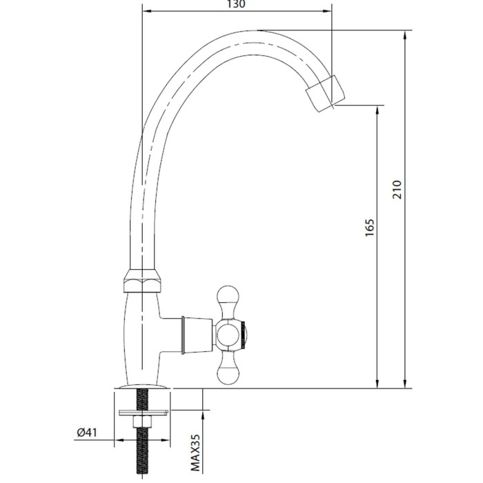 Моносмеситель Istok life Standard, настольный, хром Моносмеситель Istok life Standard, настольный, хром