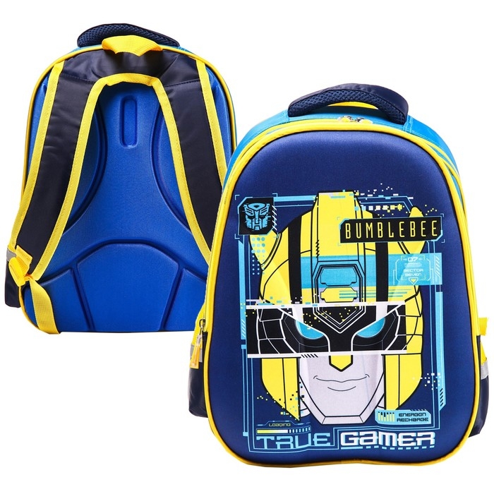 Рюкзак школьный, 39 см х 30 см х 14 см Рюкзак школьный, 39 см х 30 см х 14 см "Бамблби", Трансформеры