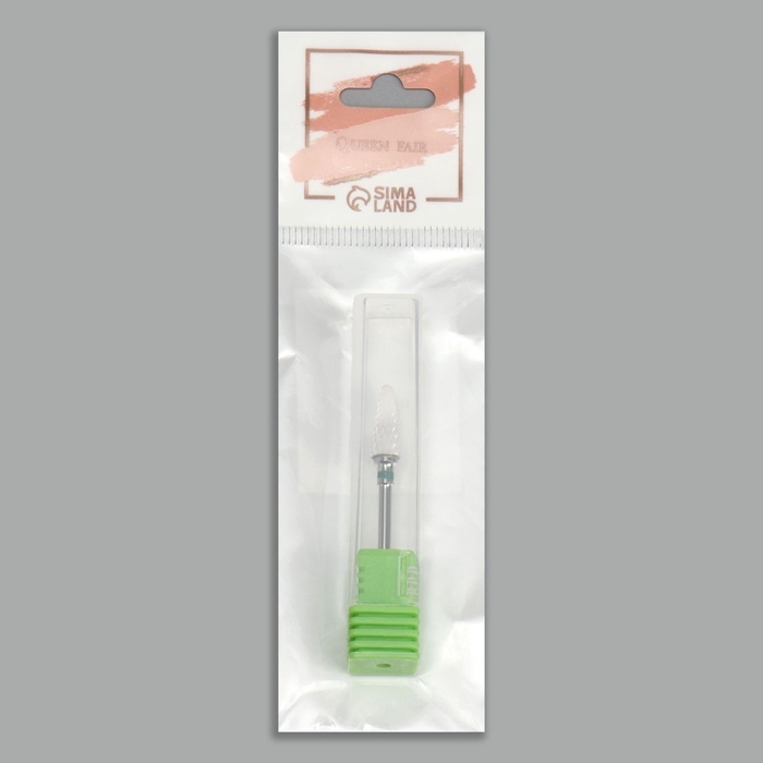 Фреза керамическая для маникюра «Конус скруглённый», крупная нарезка, 6 × 14 мм, в пластиковом футляре, цвет белый Фреза керамическая для маникюра «Конус скруглённый», крупная нарезка, 6 × 14 мм, в пластиковом футляре, цвет белый