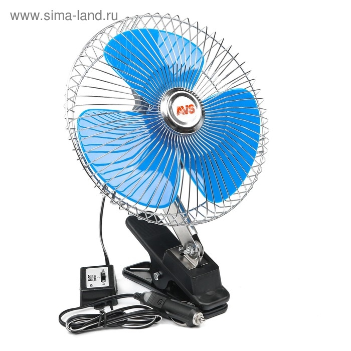 Вентилятор автомобильный AVS Comfort 8048, 12 В 8 Вентилятор автомобильный AVS Comfort 8048, 12 В 8", металл, серебристый