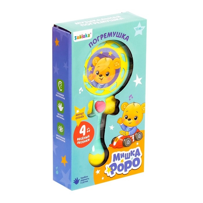 Музыкальная игрушка «Мишка Роро», со световыми и звуковыми эффектами, цвет голубой Музыкальная игрушка «Мишка Роро», со световыми и звуковыми эффектами, цвет голубой