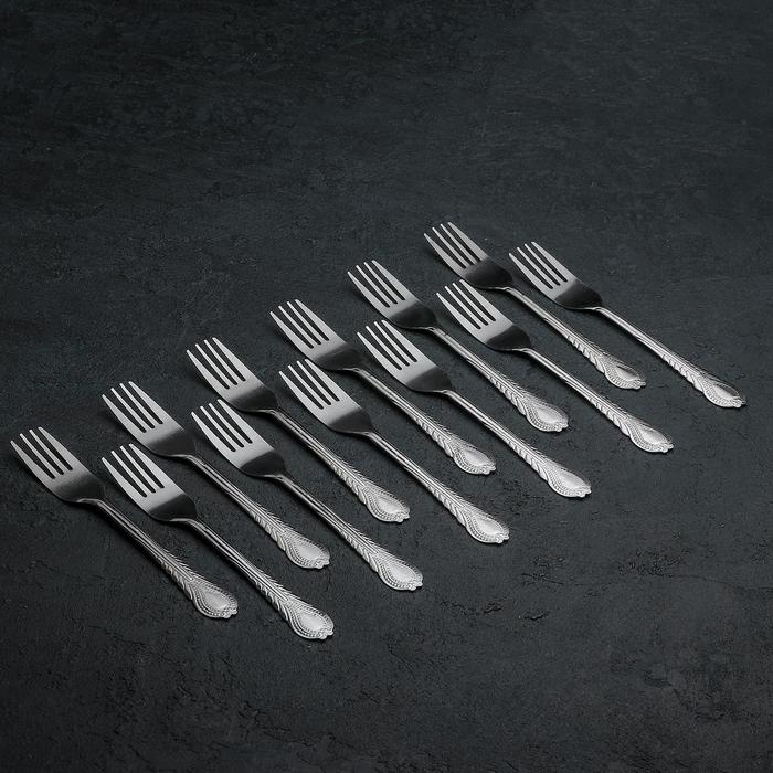 Набор вилок столовых &laquo;Камея&raquo;, h=18,5 см, 12 шт