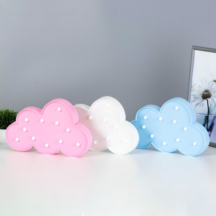 Ночник Ночник "Облачко" 11хLED батарейки 2хАА МИКС 29х3х18 см RISALUX