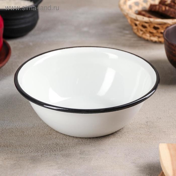 Миска эмалированная, 800 мл, без деколи, цвет белый Миска эмалированная, 800 мл, без деколи, цвет белый