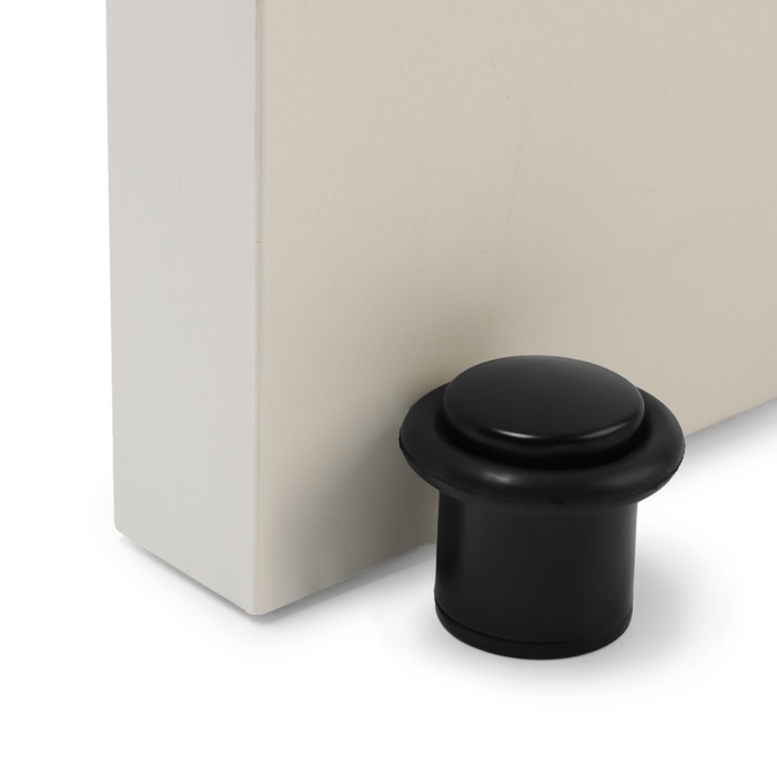Упор дверной U302BL, d=27 мм, h=40 мм, цвет черный Упор дверной U302BL, d=27 мм, h=40 мм, цвет черный