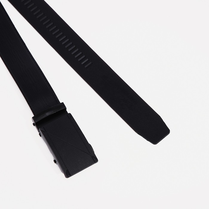 Ремень мужской, ширина 3,5 см, пряжка автомат, цвет чёрный Ремень мужской, ширина 3,5 см, пряжка автомат, цвет чёрный