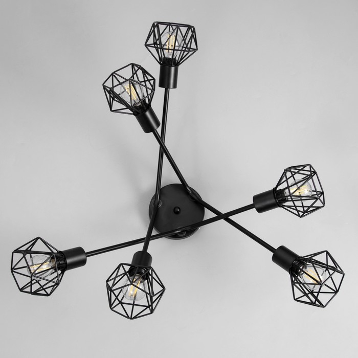 Люстра Люстра "Андис" 6хЕ27 40Вт черный 50х50х18 см